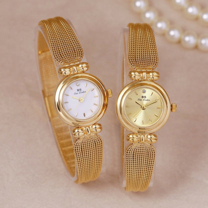 BS Bee Sister 22mm Retro Female Wrist Watch with Stainless Steel Mesh Butterfly Design Strap