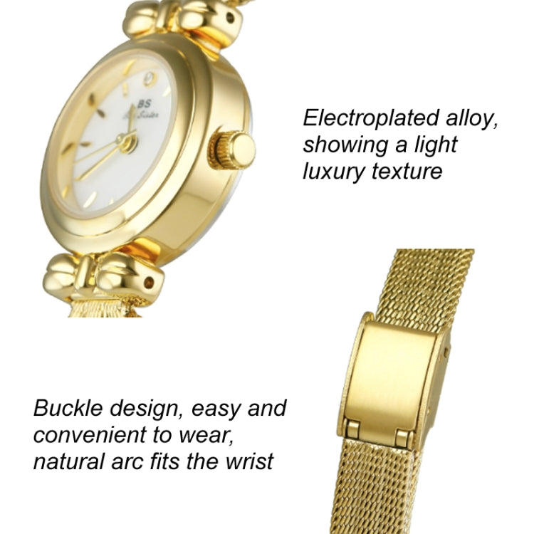 BS Bee Sister 22mm Retro Female Wrist Watch with Stainless Steel Mesh Butterfly Design Strap