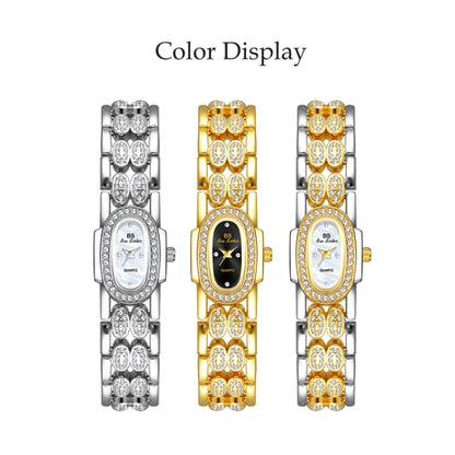 BS Bee Sister Stainless Steel Ladies Bracelet Watch Diamond Wristwatch