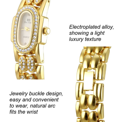 BS Bee Sister Stainless Steel Ladies Bracelet Watch Diamond Wristwatch