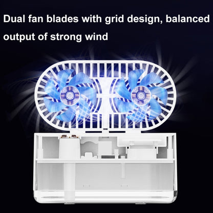 WT-818 Dual-leaf Spray Smart Digital Display Desktop Fan Night Light Humidification Cooler