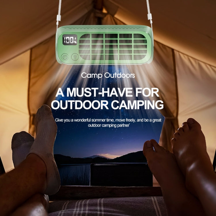 USB Charging Digital Display Portable Bladeless Outdoor Mini Night Light Fan