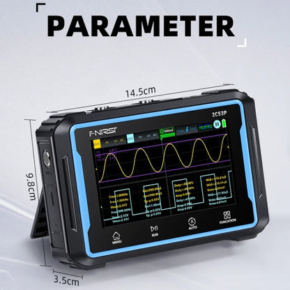 FNIRSI 2C53P Dual Channel Flat Panel Digital Oscilloscope Multimeter Signal Generator 3 In 1, 2C53P