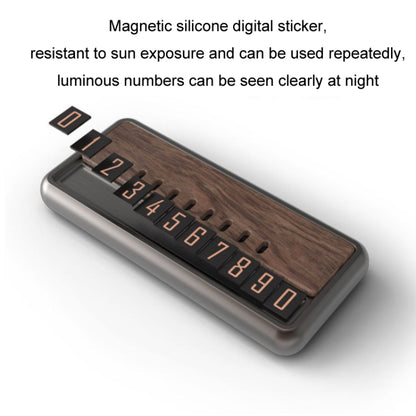 Car Metal Wood Aromatherapy Magnetic Luminous Car Moving Number Plate