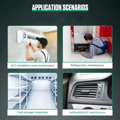 DUOYI DY523 Automotive Vacuum Pressure Gauge Liquid Charge Fluorine Repair Electronic Refrigerant Meter, 2pcs / Set, 11pcs / Set