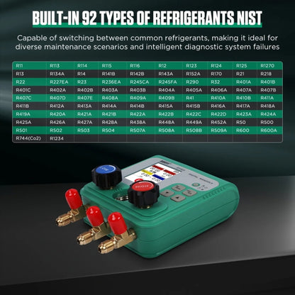 DUOYI DY523 Automotive Vacuum Pressure Gauge Liquid Charge Fluorine Repair Electronic Refrigerant Meter, 2pcs / Set, 11pcs / Set