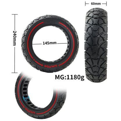 AIMITE 10 inch 45mm Slot Scooter Universal Anti-Blast Anti-skid Shock Absorption Off-road Tire, Red Line