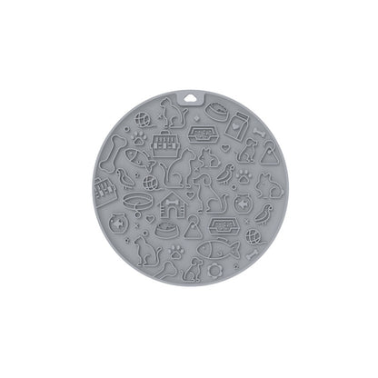 7 Inch Pet Licking Mat with Suction Cups Non-Slip Slow Feeding Mat for Dogs & Cats, Grey, Mint Color, Blue