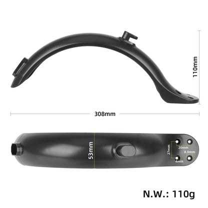 For Xiaomi M365 / 1S / PRO Scooter Accessories Plastic Rear Fender 4 Hole Rear Fenders 8.5 inch Fender, Single Fender, Fender+Tail Light Set