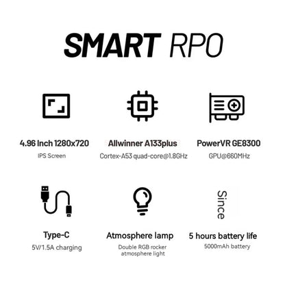 Trimui Smart Pro 4.96 Inch IPS Screen Handheld Game Console Open Source Linux System, 64G, 128G, 256G