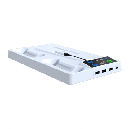 For PS5 Slim iplay HA-8006 Console Multifunctional Cooling Dock Handle Dual Charging Stand Handle Headphone Organizer, HA-8006