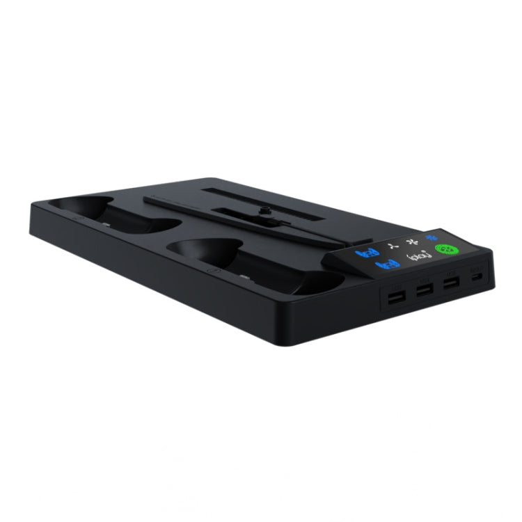 For PS5 Slim iplay HA-8006 Console Multifunctional Cooling Dock Handle Dual Charging Stand Handle Headphone Organizer, HA-8006