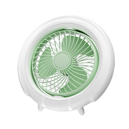 Night Light Desktop Folding Fan Outdoor Camping Hanging Mini Fan, Orange Basic, Green Basic, Orange Upgraded, Green Upgraded