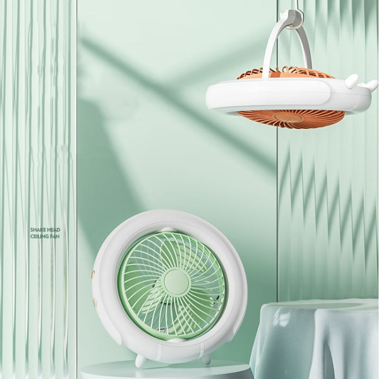 Night Light Desktop Folding Fan Outdoor Camping Hanging Mini Fan, Orange Basic, Green Basic, Orange Upgraded, Green Upgraded