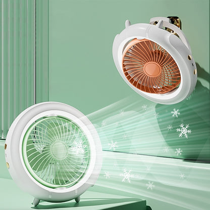 Night Light Desktop Folding Fan Outdoor Camping Hanging Mini Fan, Orange Basic, Green Basic, Orange Upgraded, Green Upgraded
