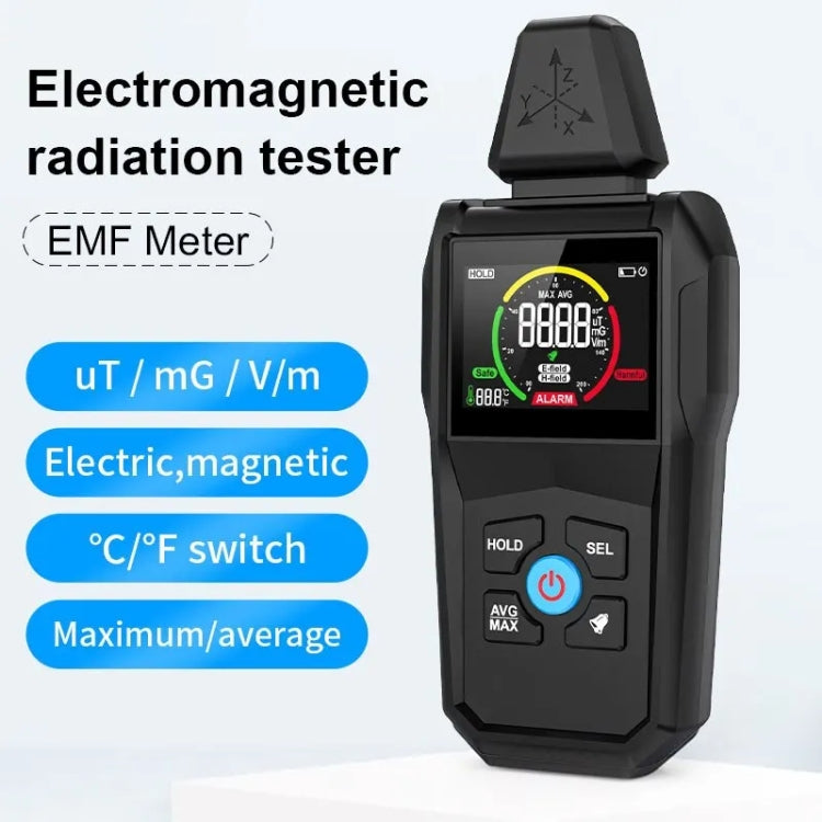 MESTEK  EMF01 Electromagnetic Radiation Detector Highly Sensitive 3-Axis Sensing Probe, EMF01