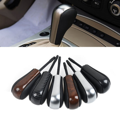 For BMW E Chassis Gear Lever Head, Universal For Left And Right Driving, Short Rod Round Head, Long Rod Round Head, 1/3 Series Z4 Round Head Walnut, 1/3 Series Z4 Round Head Carbon Fiber Pattern, 1/3 Series Z4 Round Head Silver