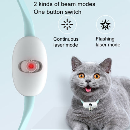 Smart Laser Cat Teaser Collar Adjustable USB Rechargeable Infrared Cat Teaser Stick