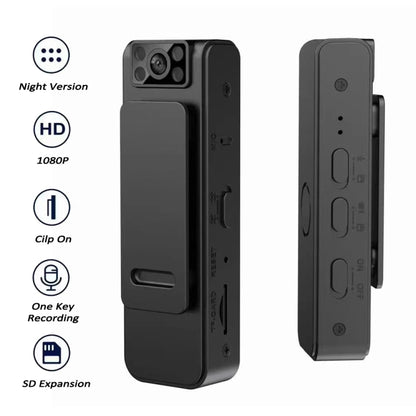 1080P Video Recorder 130 Degree Wide Angle Lens Camera With Back Clip Infrared Night Vision, L8, L8 WIFI Version, L8 With 32G Memory Card, L8 Wifi Version With 32G Memory Card
