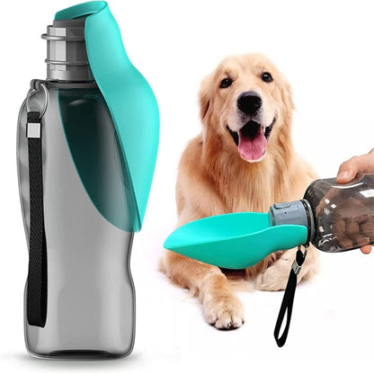 Leaf-shaped Pet Outdoor Folding Water Bottle Outdoor Portable Water Dispenser, Blue Gray, Lake Blue, Pink