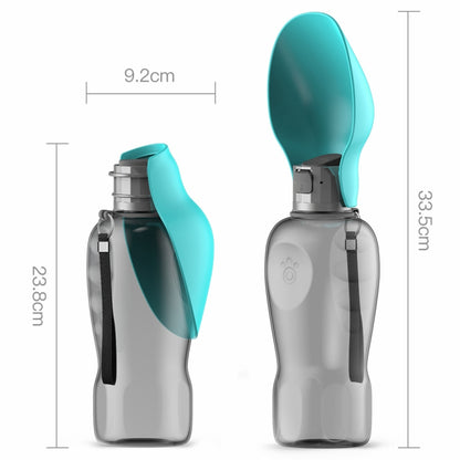 Leaf-shaped Pet Outdoor Folding Water Bottle Outdoor Portable Water Dispenser, Blue Gray, Lake Blue, Pink
