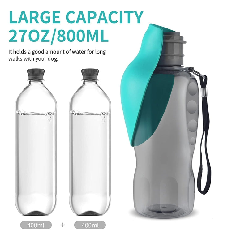Leaf-shaped Pet Outdoor Folding Water Bottle Outdoor Portable Water Dispenser, Blue Gray, Lake Blue, Pink