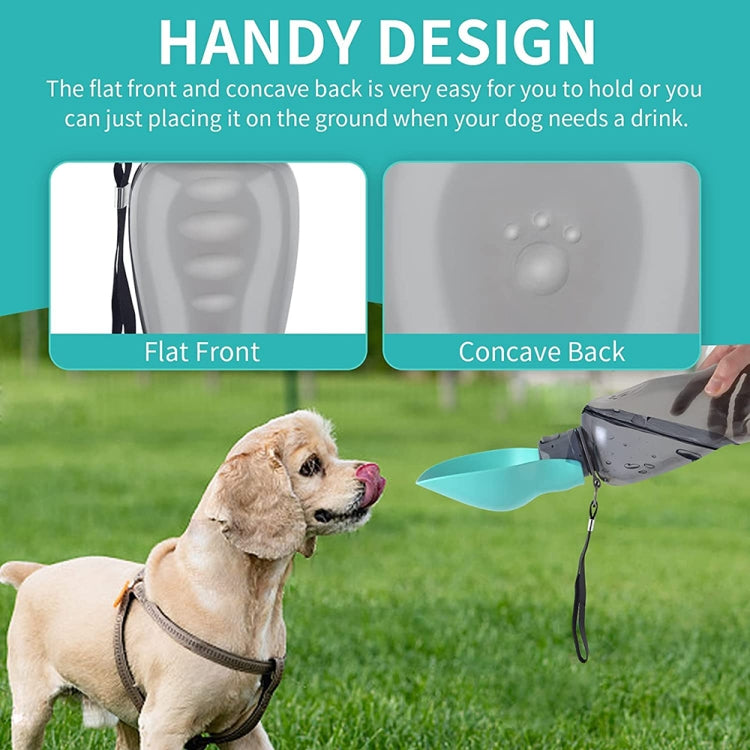 Leaf-shaped Pet Outdoor Folding Water Bottle Outdoor Portable Water Dispenser, Blue Gray, Lake Blue, Pink