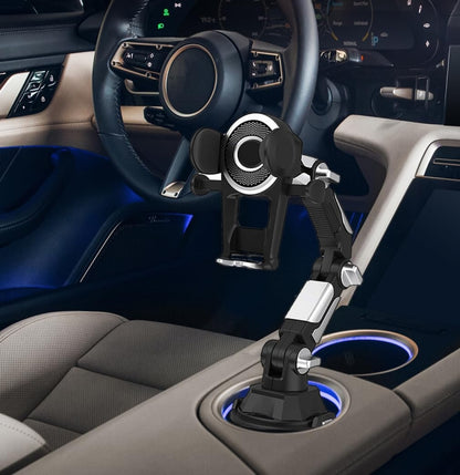 Universal Long Tube 3 Joints Adjustable Car Water Cup Position Cell Phone Holder