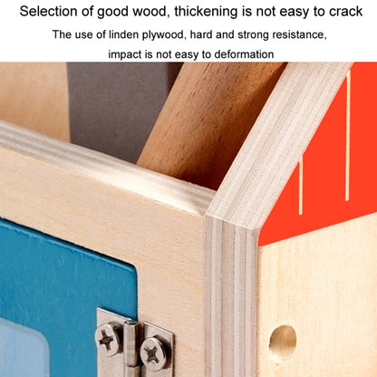 Wooden Multifunction Toolbox Early Learning Disassembly Nut Tool Basket Children Educational Toy, Wooden Multifunction Toolbox