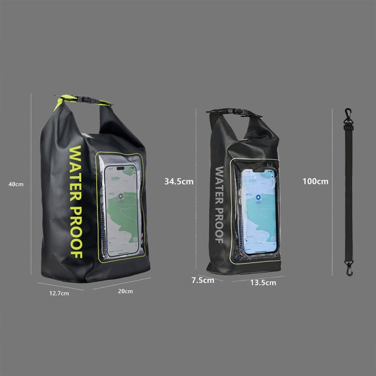 2 In 1 Outdoor Cycling Crossbody Phone Bag PVC Swimming IPX6 Waterproof Bag, 2L, 5L