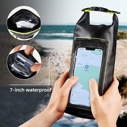 2 In 1 Outdoor Cycling Crossbody Phone Bag PVC Swimming IPX6 Waterproof Bag, 2L, 5L