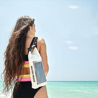2 In 1 Outdoor Cycling Crossbody Phone Bag PVC Swimming IPX6 Waterproof Bag, 2L, 5L