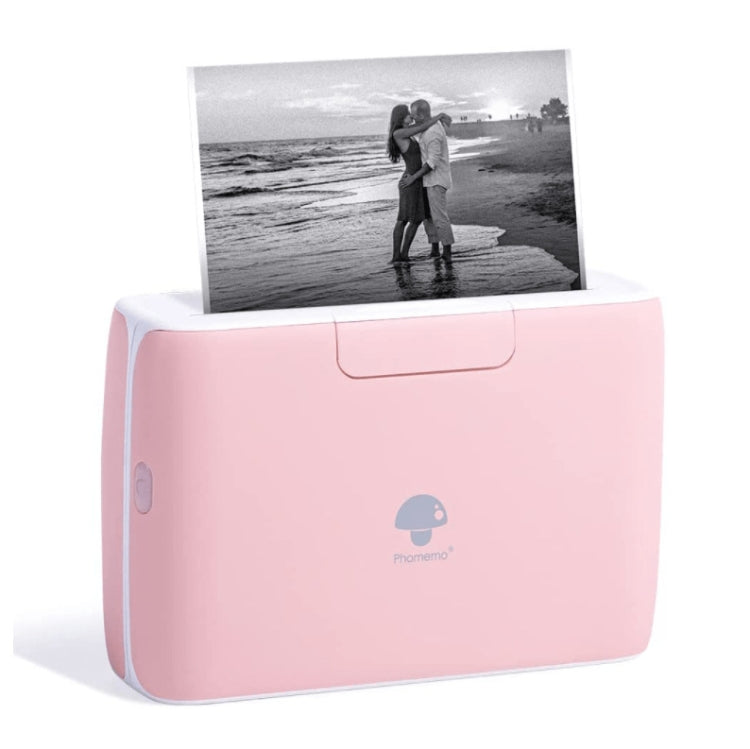 Phomemo M04S Thermal Printer Support 4 Inch Printing Width 300dpi Bluetooth Inkless Printer, White, Geen, Pink