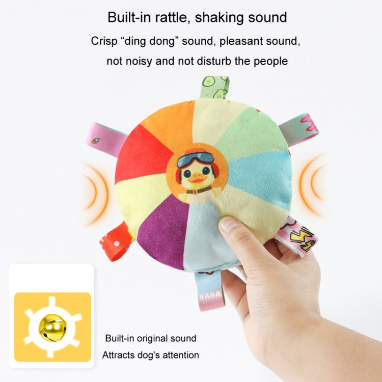 Dog Flying Saucer Toy Outdoor Plush Audible Interactive Teething Bite Resistant Puppy Flying Discs, Duck, Chicken, Shark, Seal