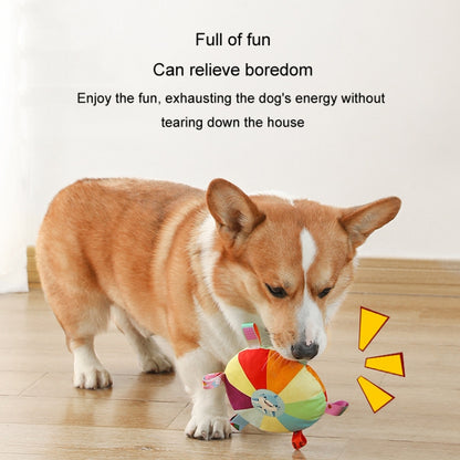 Dog Flying Saucer Toy Outdoor Plush Audible Interactive Teething Bite Resistant Puppy Flying Discs, Duck, Chicken, Shark, Seal