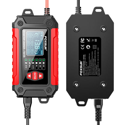 FOXSUR Cars Motorcycles 12V Lithium Cattery Charger With Battery Detection, US Plug, EU Plug, UK Plug, AU Plug, JP Plug