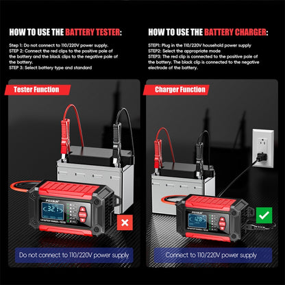 FOXSUR Cars Motorcycles 12V Lithium Cattery Charger With Battery Detection, US Plug, EU Plug, UK Plug, AU Plug, JP Plug
