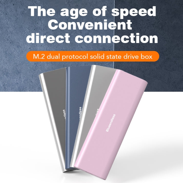Blueendless M2815SN M.2 Dual Protocol Type-C 3.1 Mobile Hard Disk Box Laptop External SSD, M2815SN