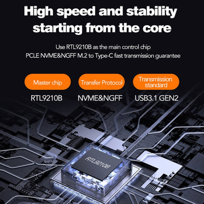 Blueendless M2815SN M.2 Dual Protocol Type-C 3.1 Mobile Hard Disk Box Laptop External SSD, M2815SN