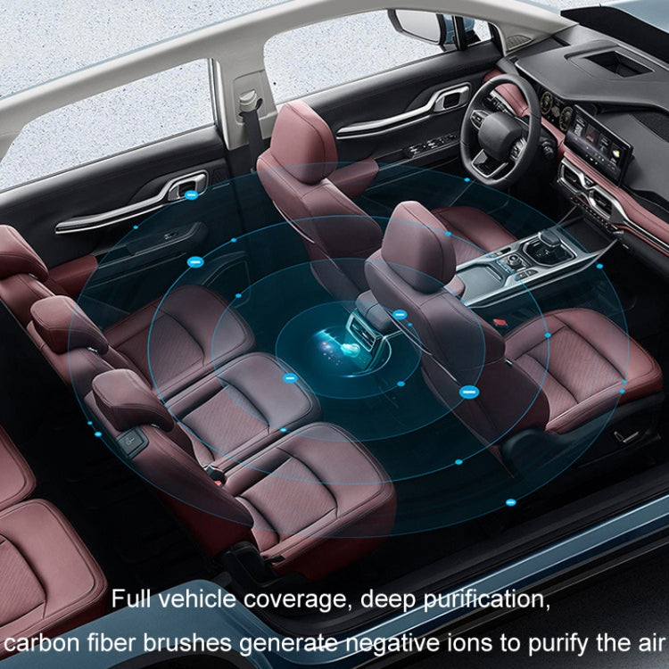 Car-mounted Portable Mini Negative Ion Filter Air Purifier, USB White, USB Black, Cigarette Lighter White, Cigarette Lighter Black