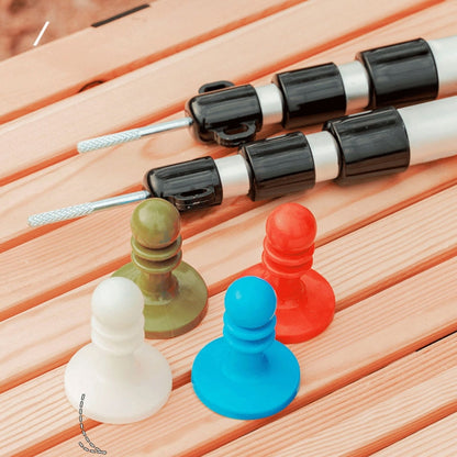 AOTU AT6525 Outdoor Camping Canopy Pole Thunder Cap Tent Support Pole Insulated Plastic Protective Hat, Red, Blue, Army Green, White Luminous