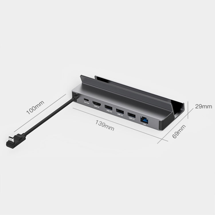 For Steam Deck/ROG Blueendless DS601 Type-C Game Console Base HUB Docking Station, 6-in-1 DS601