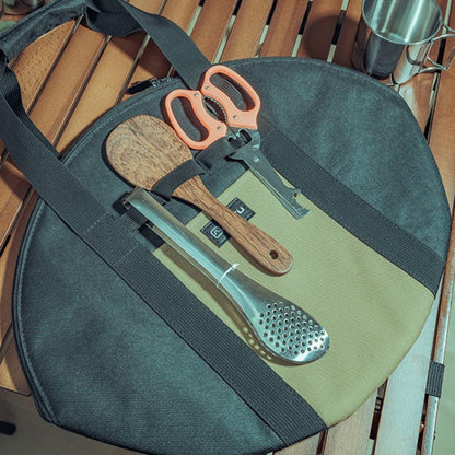 Outdoor Cast Iron Pot Storage Bag Grill Frying Pan Handheld Thickened Storage Bag, AOTU AT6932 Small, AOTU AT6932 Large