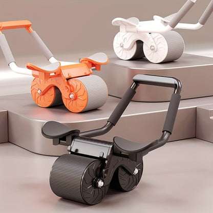 Automatic Rebound Abdominal Roller With Elbow Support & Mobile Phone Bracket, Standard Model Orange, Standard Model Black, Standard Model White, Timing Model Orange, Timing Model Black, Timing Model White