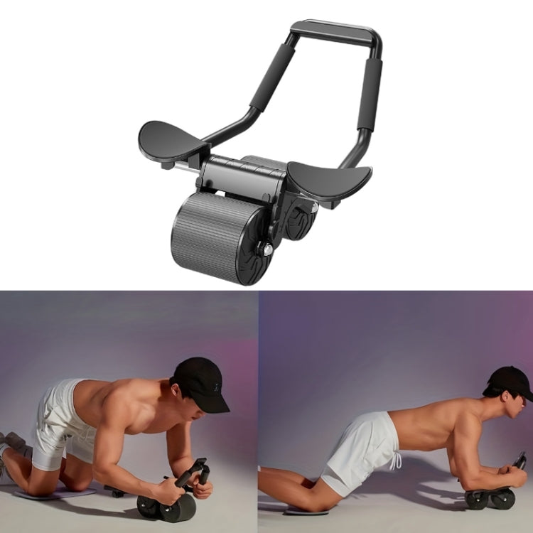 Automatic Rebound Abdominal Roller With Elbow Support & Mobile Phone Bracket, Standard Model Orange, Standard Model Black, Standard Model White, Timing Model Orange, Timing Model Black, Timing Model White
