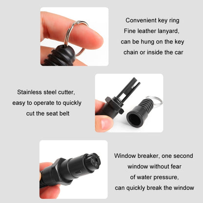 2 In 1 Mini Car Safety Hammer Seat Belt Cutter