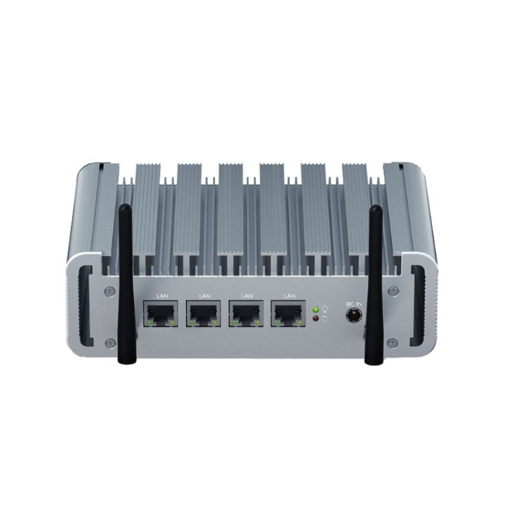 HYSTOU P09B-J4125-4L 8GB DDR4+128GB SSD Industrial Computer Soft Route From 2.5G Multi -Network HTPC Server Mini Console, With EU Adapter, With US Adapter, With UK Adapter