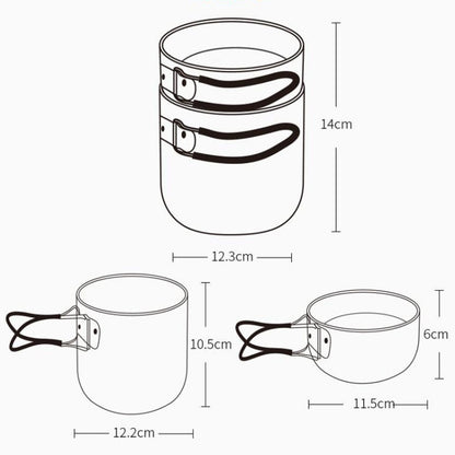 AOTU AT101 2 In 1 Outdoor Camping Cookware Picnic Portable Pot