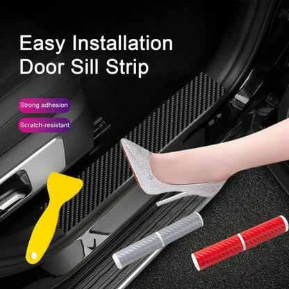 4pcs/Set Car Door Sill Strip PVC Anti-scratch Anti-dirt Protective Film