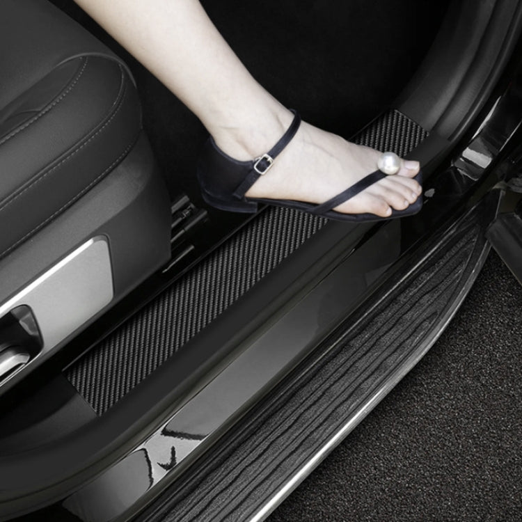 4pcs/Set Car Door Sill Strip PVC Anti-scratch Anti-dirt Protective Film